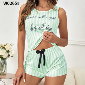 No Brand W0265 green (лето) пижама женские