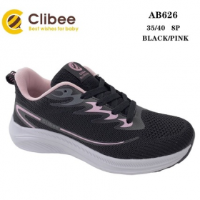 Clibee Ber-AB626 black-pink (деми) кроссовки детские
