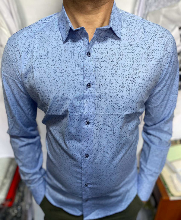 Fmt S2437 blue батал (деми) рубашка мужские
