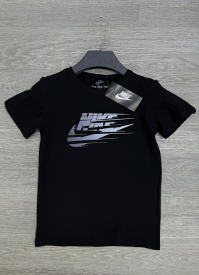 No Brand 01-2-1 black (лето) футболка детские