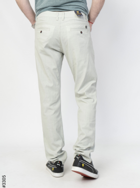 No Brand 3305 white (деми) брюки мужские