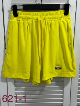 No Brand 621-1 yellow (лето) шорты женские