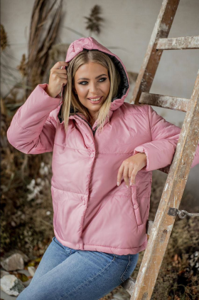 No Brand 0242 pink (деми) куртка женские