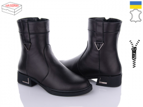 Crumina 1023 чорний (зима) ботинки женские