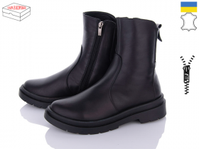Crumina 1024 чорний (зима) ботинки женские