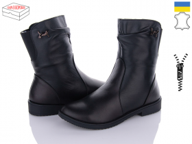 Crumina 1027 чорний (зима) ботинки женские