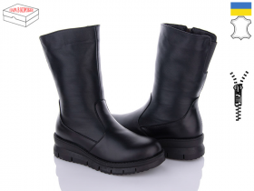 Crumina 133 чорний (зима) ботинки женские