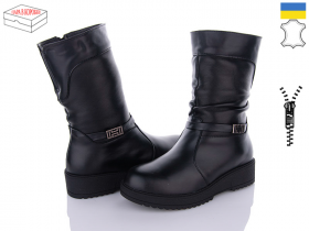 Crumina 2293 чорний (зима) ботинки женские
