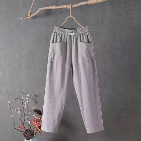 No Brand 920-1 grey (лето) штаны женские