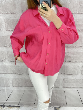 No Brand 23015 pink (деми) рубашка женские