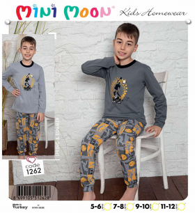 No Brand 1262 grey (деми) пижама детские
