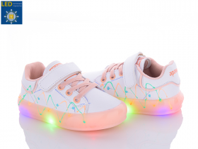 Apawwa NC57-1 pink LED (деми) кроссовки детские