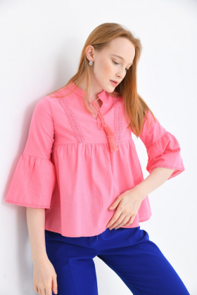 No Brand 23036 pink (лето) блузка женские