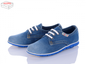 Ersax 550-1 синий (деми) туфли женские