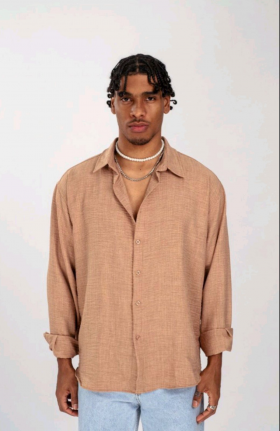 Comfort 185 beige (деми) рубашка мужские