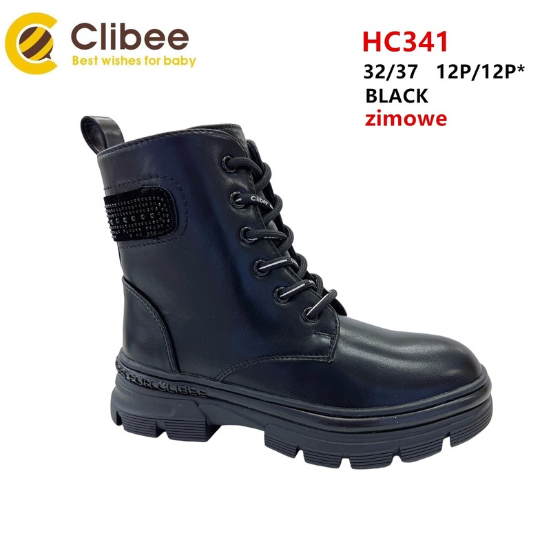 Clibee Apa-HC341 black (зима) ботинки детские