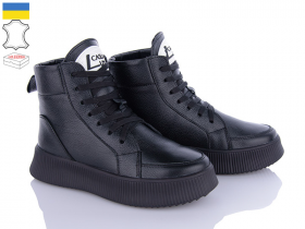 Olymp 3007 чорний (зима) ботинки женские