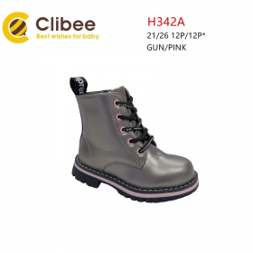 Clibee Apa-H342A gun-pink (деми) ботинки детские