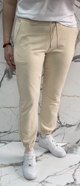No Brand 4595 beige (деми) штаны спорт женские