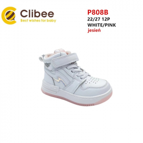 Clibee Apa-P808B white-pink (деми) кроссовки детские