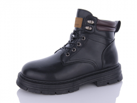 No Brand 2279 black (деми) ботинки мужские