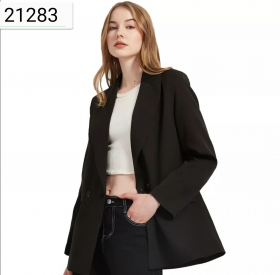 No Brand 21283 black (деми) пиджак женские