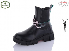 No Brand 2106B black/green (зима) ботинки детские
