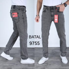 No Brand 9755 grey (деми) джинсы мужские