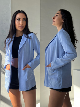 No Brand 042 l.blue (деми) пиджак женские