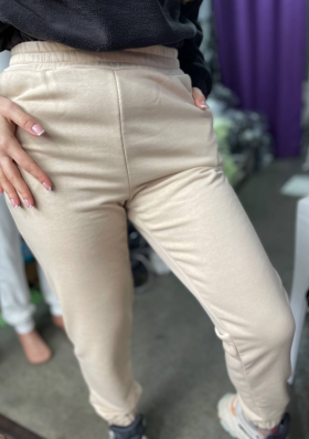 No Brand 004 beige (деми) штаны спорт женские